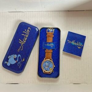 Vintage 1990s Fossil X Disney Aladdin "Genie" Watch